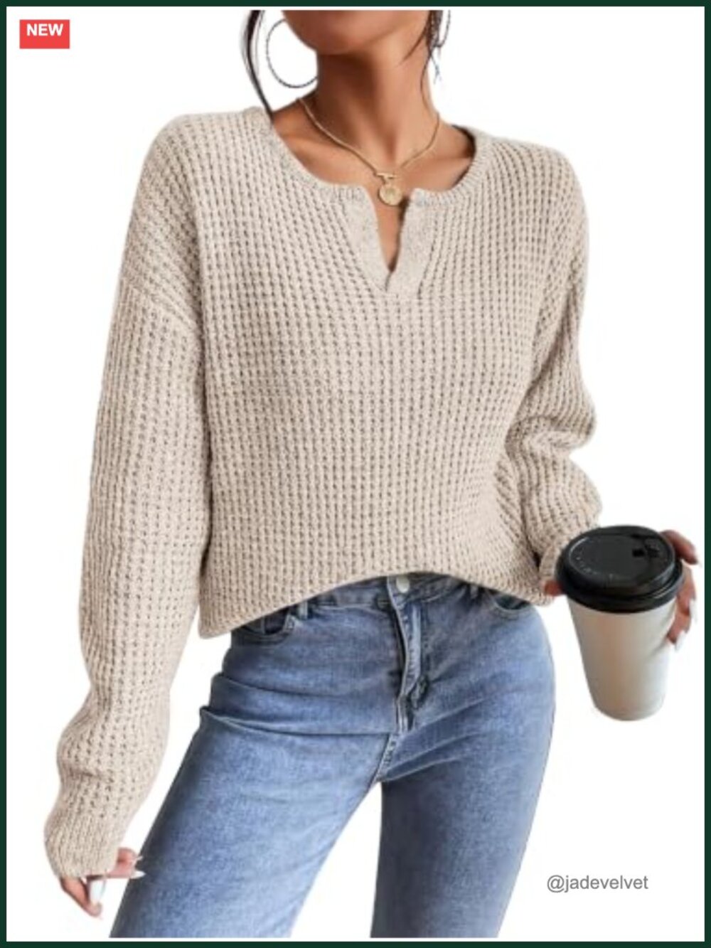 Women's V Neck Sweater Long Sleeve Pullover Lightweight Casual Knit Tunic Top